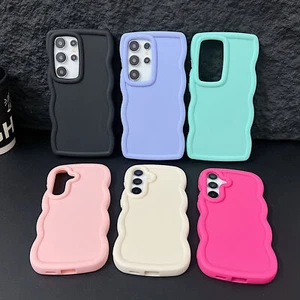 Colourful Wavy Case For Samsung Galaxy S24 S23 S22 S21Ultra Silicone Phone Cover - Picture 1 of 22