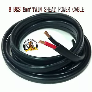 12 Metres- 8 B&S 8mm² 8mm2 TWIN SHEATH CABLE Dual Battery System CARAVAN 12m - Bild 1 von 1