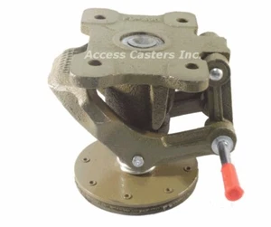 AC-2728 6" Cast Iron Floor Lock, Foot Operated, 4-1/2" x 6" Top Plate - Picture 1 of 1