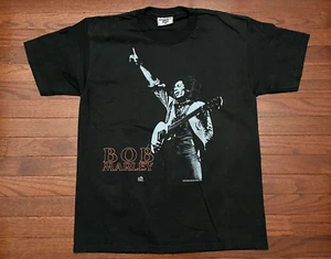 1993 BOB MARLEY T SHIRT MENS LARGE BLACK GRAY RED REGGAE MUSIC VINTAGE 90's L e - Picture 1 of 5