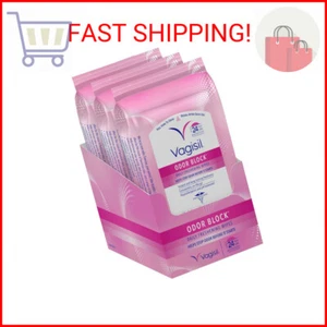 Vagisil Odor Block Daily Freshening Wipes for Feminine Hygiene in Resealable Pou - Picture 1 of 2