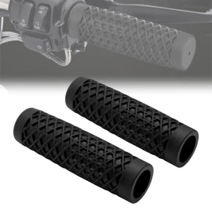 7/8" 1" Motorcycle Hand Grips Soft Rubber Handlebar For Yamaha Suzuki Honda BMW - Foto 1 di 7
