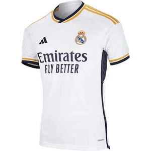 adidas Real Madrid Home Soccer Jersey White Club Season 23 24 Top Logo Men Size - Picture 1 of 10