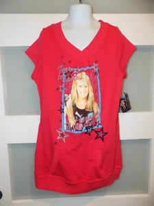 DISNEY STORE HANNAH MONTANA RED TUNIC SHIRT SIZE XL GIRL'S NEW VINTAGE - Picture 1 of 3