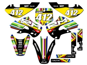Kit de Gráficos Senge Negro Todos los Años RM 65 SERAPE Compatible con Suzuki - Imagen 1 de 10
