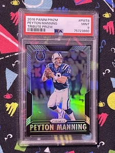 2016 Panini Prizm #PMT8 Peyton Manning Tribute SSP Refractor Jersey # 1/18 PSA 9 - Bild 1 von 2