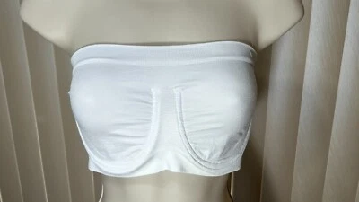Rhonda Shear Underwire Strapless Tube Bra M Bandeau Ahh Angel White 9685 - Image 1 of 4