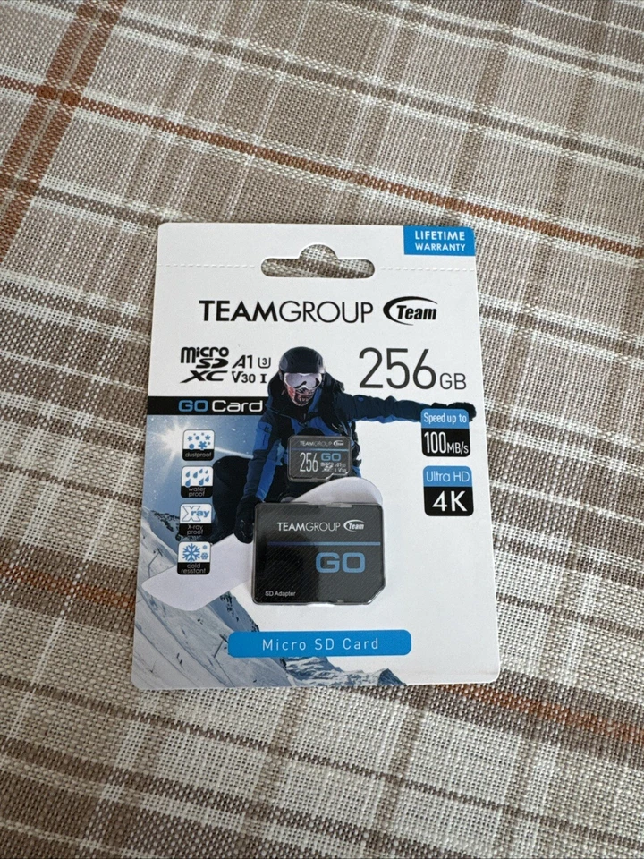 TEAMGROUP GO Card 256GB Micro SDXC UHS-I U3 V30 4K for 256GB - Image 1 of 1