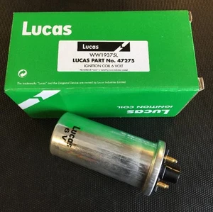 Bobina de encendido Triumph BSA Norton genuina Lucas 6 V - LU47275 franqueo gratuito en el Reino Unido - Imagen 1 de 1
