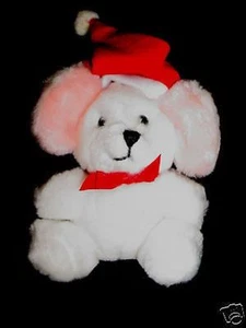 1986 Dakin Christmas Mouse Stuffed Animal Toy - Picture 1 of 1