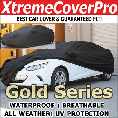 Ford Fiesta 2015 2016 2017 2018 sedán impermeable cubierta de coche negro con bolsillo espejo Foto 1 de 4