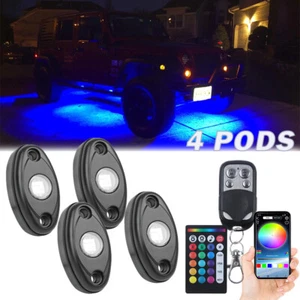 4X BLUE LED Rock Light For Jeep Wrangler JK TJ YJ CJ JL LJ OffRoad Truck ATV UTV - Picture 1 of 17