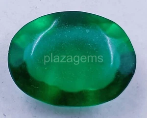 17.5 Ct Oval Shape Natural Green Emerald Certified Loose Gemstone 5JRN - Picture 1 of 7