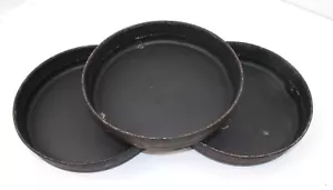 Sartén de pizza negra comercial de aluminio 3 (THREE) 14""x 2"" sazonada REDONDA - Imagen 1 de 4