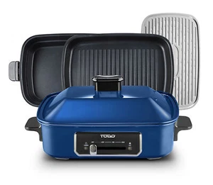 TODO 1400W 3-in-1 Electric Multifunction Cooking Pot BBQ Grill Pan Hot Pot - Picture 1 of 10