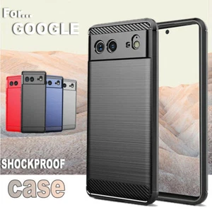 Coque résistante antichoc hybride en fibre de carbone pour Google Pixel 6 et 6 Pro - Photo 1 sur 10