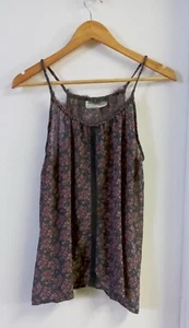 Top donna blu floreale trasparente inchiostrato e sbiadito taglia M - Foto 1 di 4