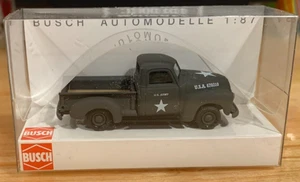 Camioneta pick-up Chevrolet Busch HO 1/87 del ejército de EE. UU. #48205 rara nueva en caja - Imagen 1 de 5