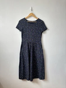 Abito Seasalt April taglia 10 blu navy a pois per maglia manica corta - Foto 1 di 5