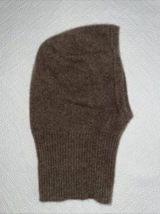 Máscara de esquí de cachemir Eric Bompard sombrero de pasamontañas niños niño capucha marrón talla 4 años - Imagen 1 de 7