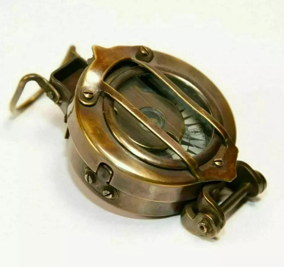 Brújula Militar Navidad Segunda Guerra Mundial Antigua Náutica Latón Vintage Brújula de Bolsillo Foto 1 de 4