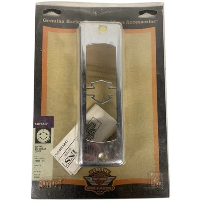 Cubierta de enfriador de aceite cromada Harley Softail Springer Fatboy Heritage fxstb 74624-01 Foto 1 de 4