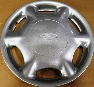 Cubierta de rueda contorno 95-97 F5RZ1130C tapacubos Ford moldura plateada OEM Foto 1 de 4