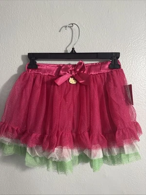 Tutú Hello Kitty, de Sanrio, rosa, blanco y verde brillo talla 6 nuevo con etiquetas Foto 1 de 4