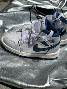 Nike Air Jordan 1 Mid SE TD "White/Obsidian" Baby Kleinkind Schuhe - Größe 6C - Bild 1 von 4