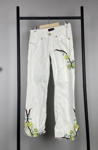 Versace Jeans Couture Vintage Floral White Pants size 29 / 38 - Picture 1 of 11