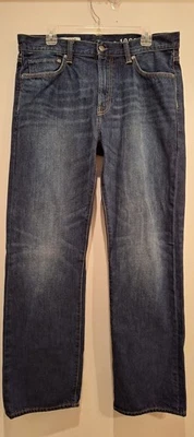 Jeans Gap 1969 ribete 36X33 (etiqueta 34X34) lavado oscuro calce relajado Foto 1 de 4