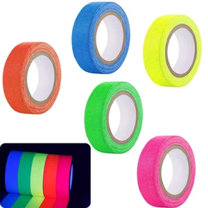 Fluoreszierendes Klebeband, Buntes Klebeband 5 Rollen, Klebeband Bunt, Gewebeban - Bild 1 von 9