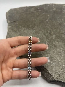 Wunderschönes 925 Sterling Silber Italy ausgefallenes Tor Gliederarmband #9 - Bild 1 von 14