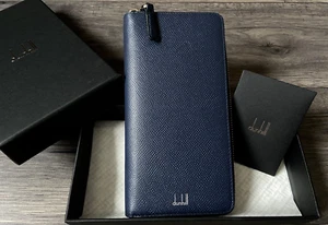 Dunhill Cadogan 10CC Cremallera Abrigo Cartera Hecho en Italia Venta Nuevo Caja - Imagen 1 de 16