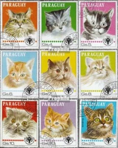 Paraguay 3218-3226 (completa Edizione) usato 1979 Gatti - Foto 1 di 1