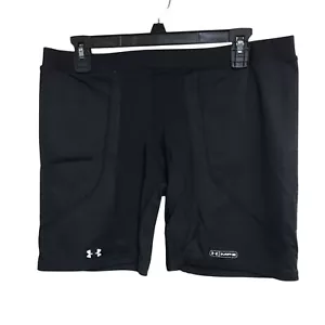 UNDER ARMOUR HEATGEAR BLACK SLIDING SHORTS WOMENS SIZE XXL - Picture 1 of 4