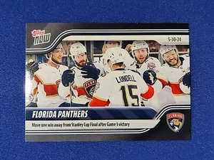 2023-24 TOPPS NOW NHL AUFKLEBER FLORIDA PANTHERS #211 BEWEGEN 1 GEWINNEN AUS STANLEY TASSEN - Bild 1 von 2
