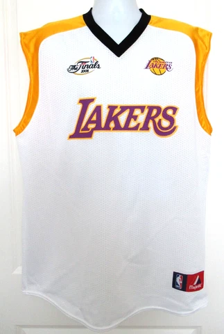 Los Angeles Lakers #16 Pau Gasol Majestic Jersey Shirt The Finals 2008 Size XL Cover
