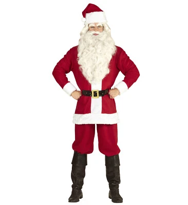 WIDMANN Weihnachtsmann Kostüm mit Jacke, Hose, Gürtel, Hut M - 3 XL - Classis Nikolaus