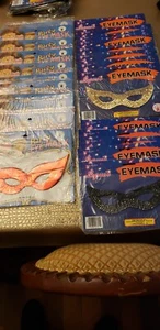 New Vintage Lot of 24 Rubie's  Sequin Eye Mask Costume Halloween Purim LOOK! - Picture 1 of 5