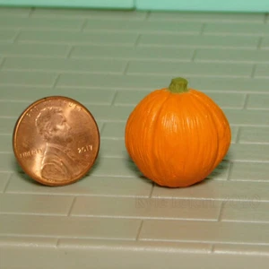 Traditional Dollhouse Mini Orange Pumpkin - Handmade - 1:12 Scale Fall Decor - Picture 1 of 3