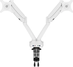 Bestar Universel Dual Monitor Arm with Pistons - White - AK-MA01D-17 - Picture 1 of 6