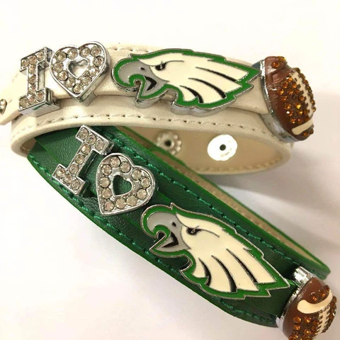 Philadelphia Eagle Bracelet Football Bracelet / Philadelphia Eagles Fan Jewelry Cover