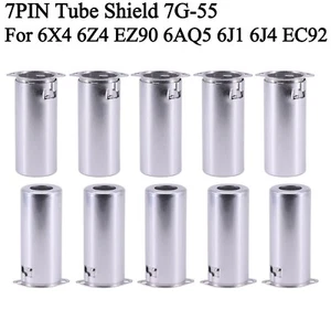 10PCS 7Pin Tube Shield Aluminium For EC92 6H2 6AQ5 6X4 EZ90 6Z4 6J4 6J1 Tube AMP - Picture 1 of 5