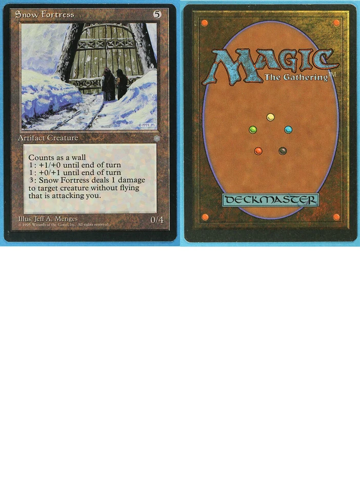 Snow Fortress Ice Age NM Artifact Rare Misprint Miscut CARD (m15456) ABUGames - Image 1 of 1