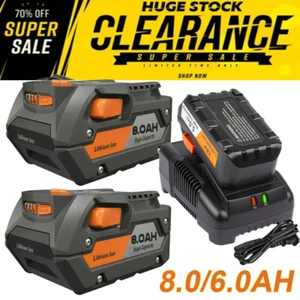 PACK For Ridgid R840087 8.0Ah Lithium Battery Rigid 18 Volt R840085 Power Tools - Picture 1 of 31