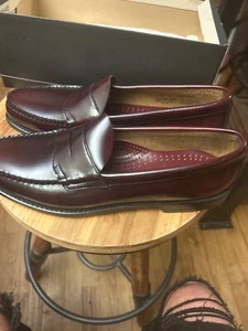 Bass Weejuns Penny Loafers Men’s Size 11 B Brown Burgundy Leather Casual Shoes - Picture 1 of 6