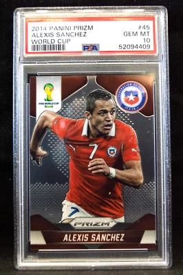 2014 Panini Prizm World Cup Alexis Sanchez #45 PSA 10 Chile POP 4 - Image 1 of 2