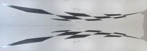 CHECKERED FLAG RV MOTORHOME CAMPER RACE FEMA TRAILER DECAL BLACK 189X12" GRAPHIC - Picture 1 of 3