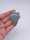 Angelite Natural pale Blue, Green Pendant
